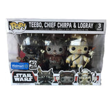 Funko Star Wars Pop Ewok Village 3 Pack Teebo Chief Chirpa Logray Vinyl Figure Set - Radar Toys