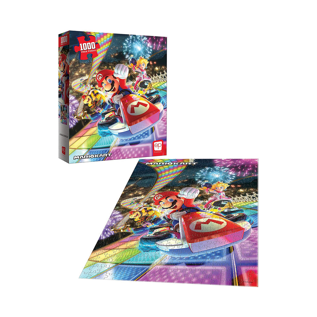 USAopoly Super Mario Kart Rainbow Road 1000 Piece Puzzle - Radar Toys