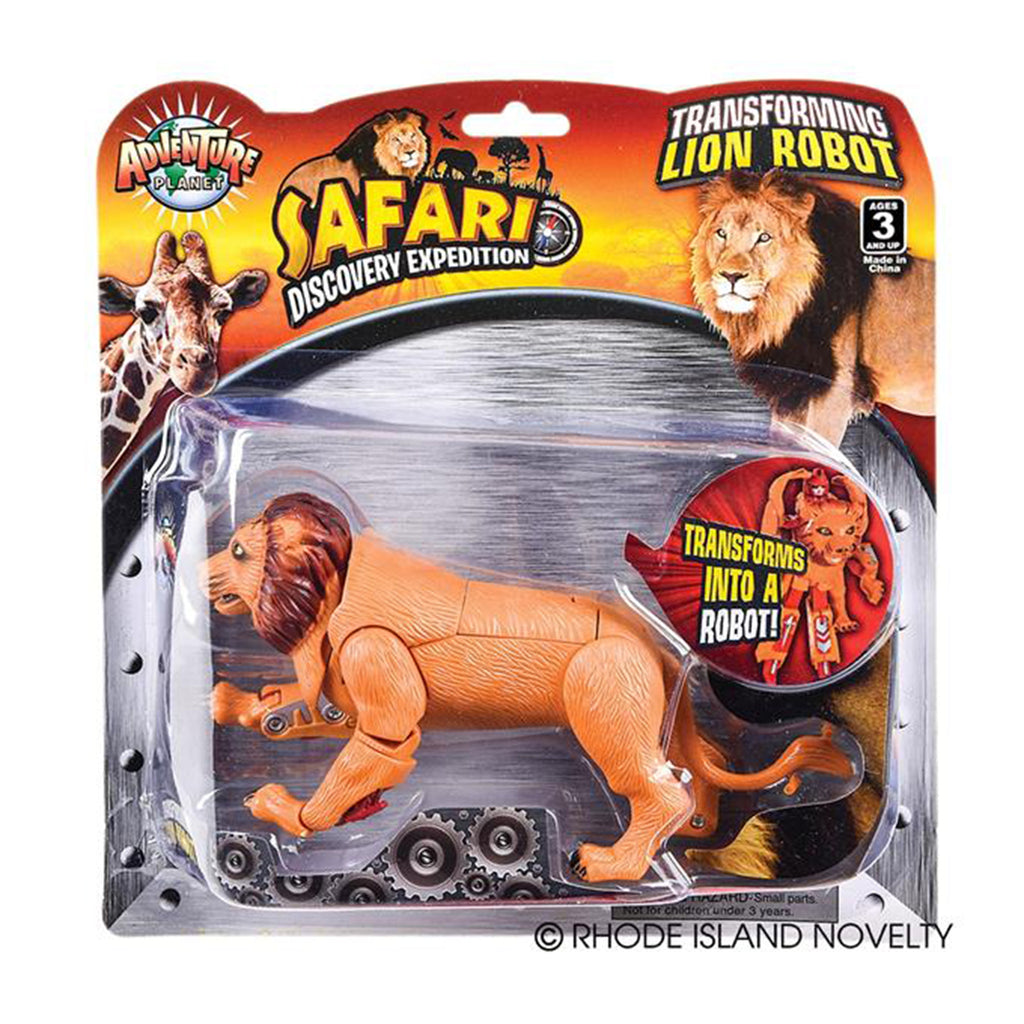 Adventure Planet Safari Discovery Expedition Transforming Lion Robot Figure