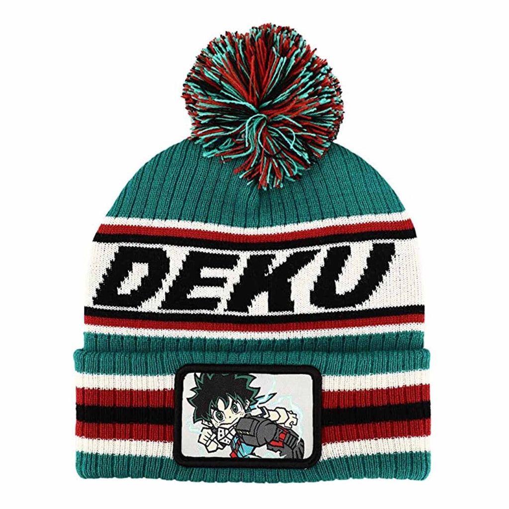 Bioworld My hero Academia Deku Striped Pom Beanie