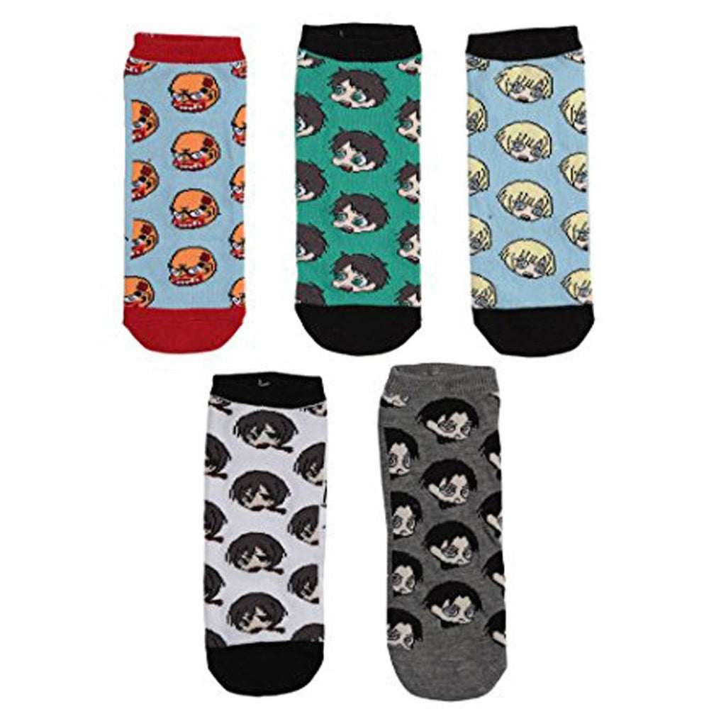 Attack On Titan Faces 5 Pairs Of Socks