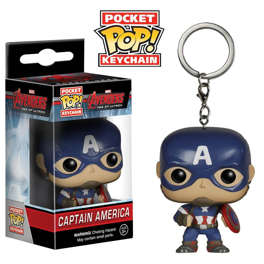 Avengers Age Of Ultron Pocket POP Captain America Vinyl Figure Keychain