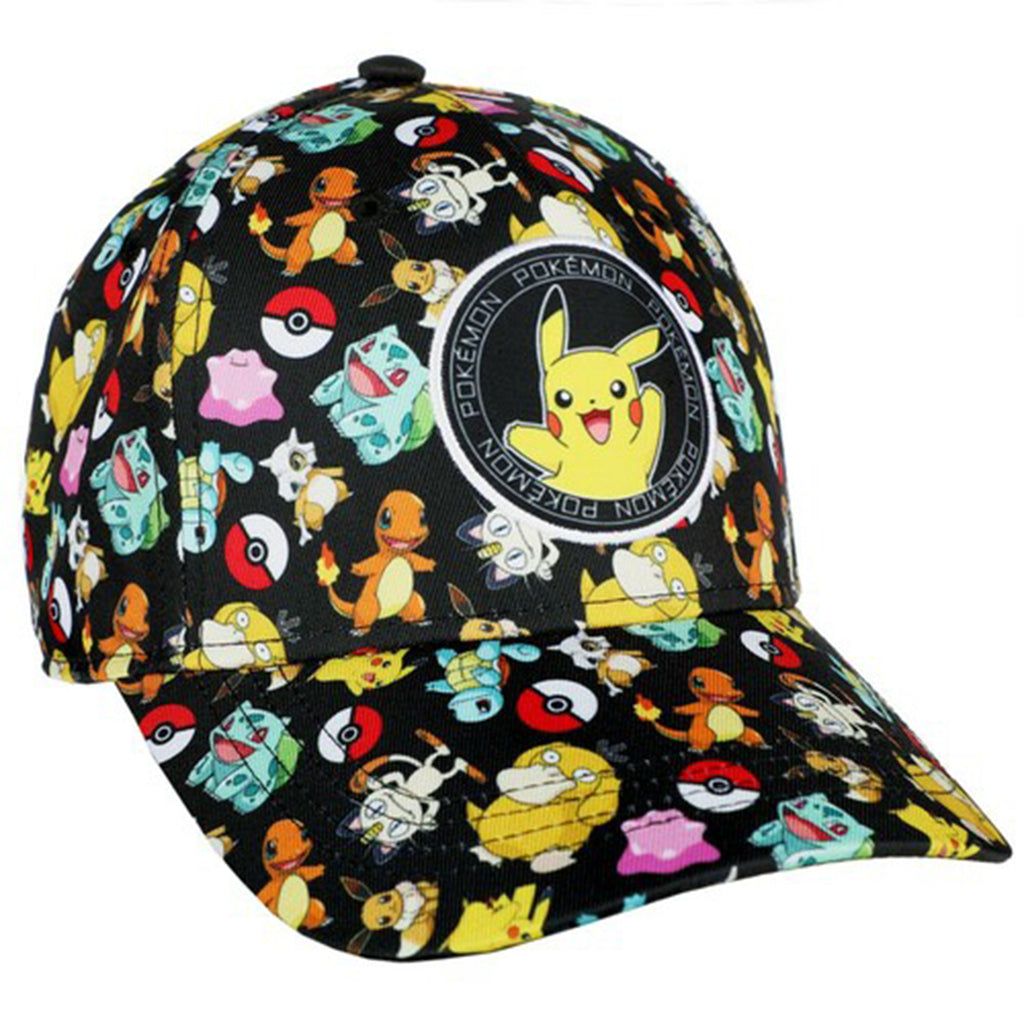 Pokemon Pikachu All Of Print Toss Snapback Hat
