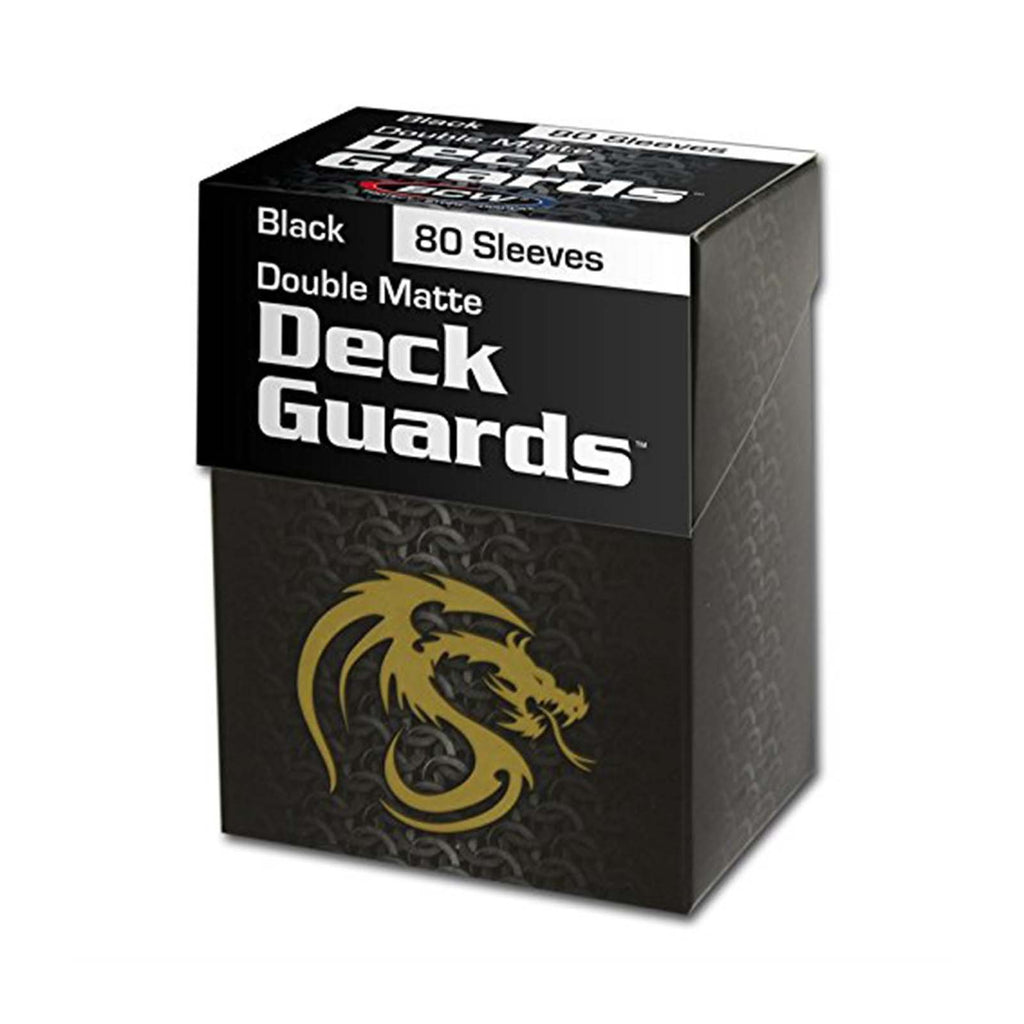 BCW Deck Guards Double Matte Black 80 Protective Sleeves