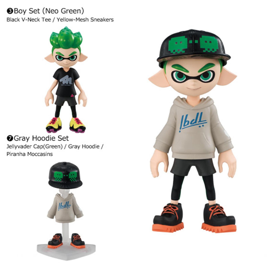 Bandai Splatoon 2 Gear Collection Volume 1 Inkling Boy Set A Figure Set With Outfit C