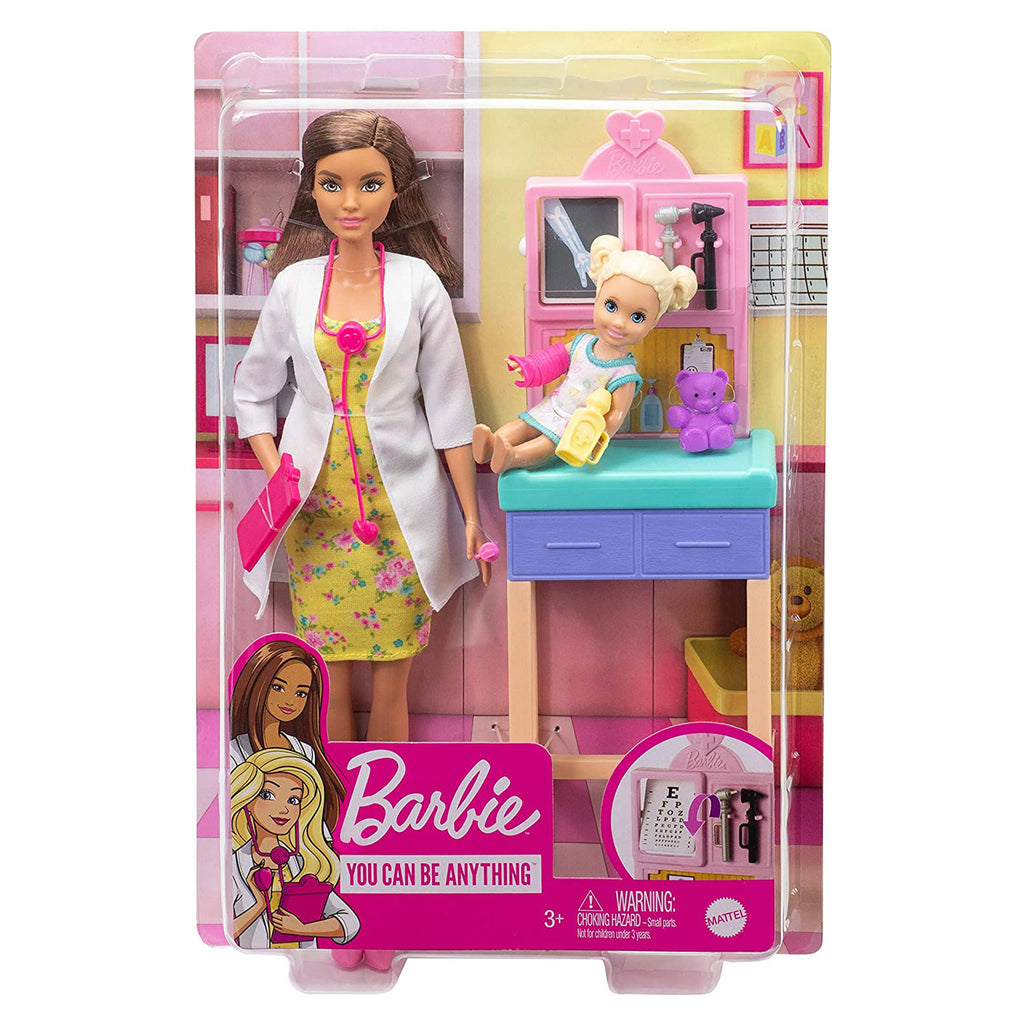 Barbie Careers You Can Be Anything Pediatrician Brunette Doll Set