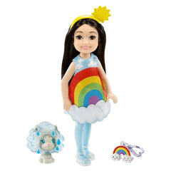 Barbie Chelsea Club With Rainbow Costume And Pet Doll Set - Radar Toys