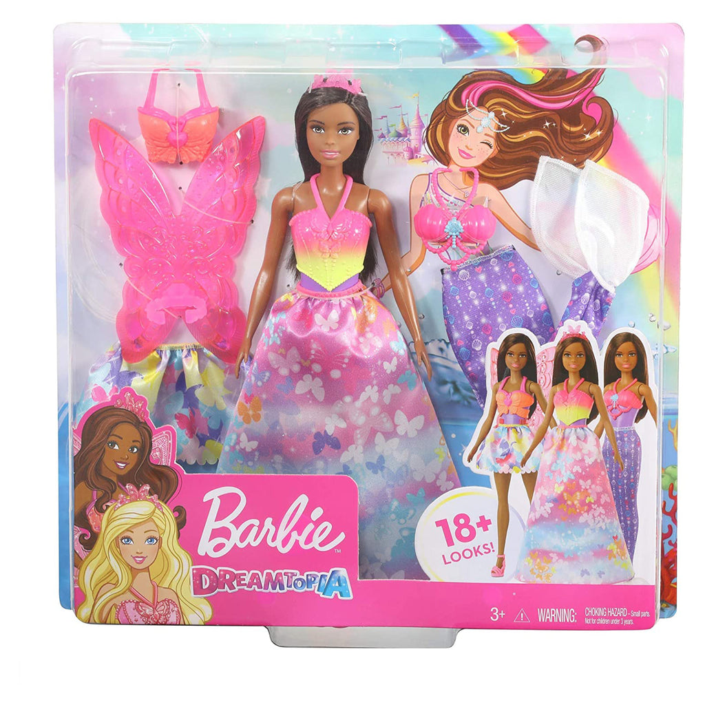 Barbie Dreamtopia Dress Up Mermaid Fairy Brunette Gift Set