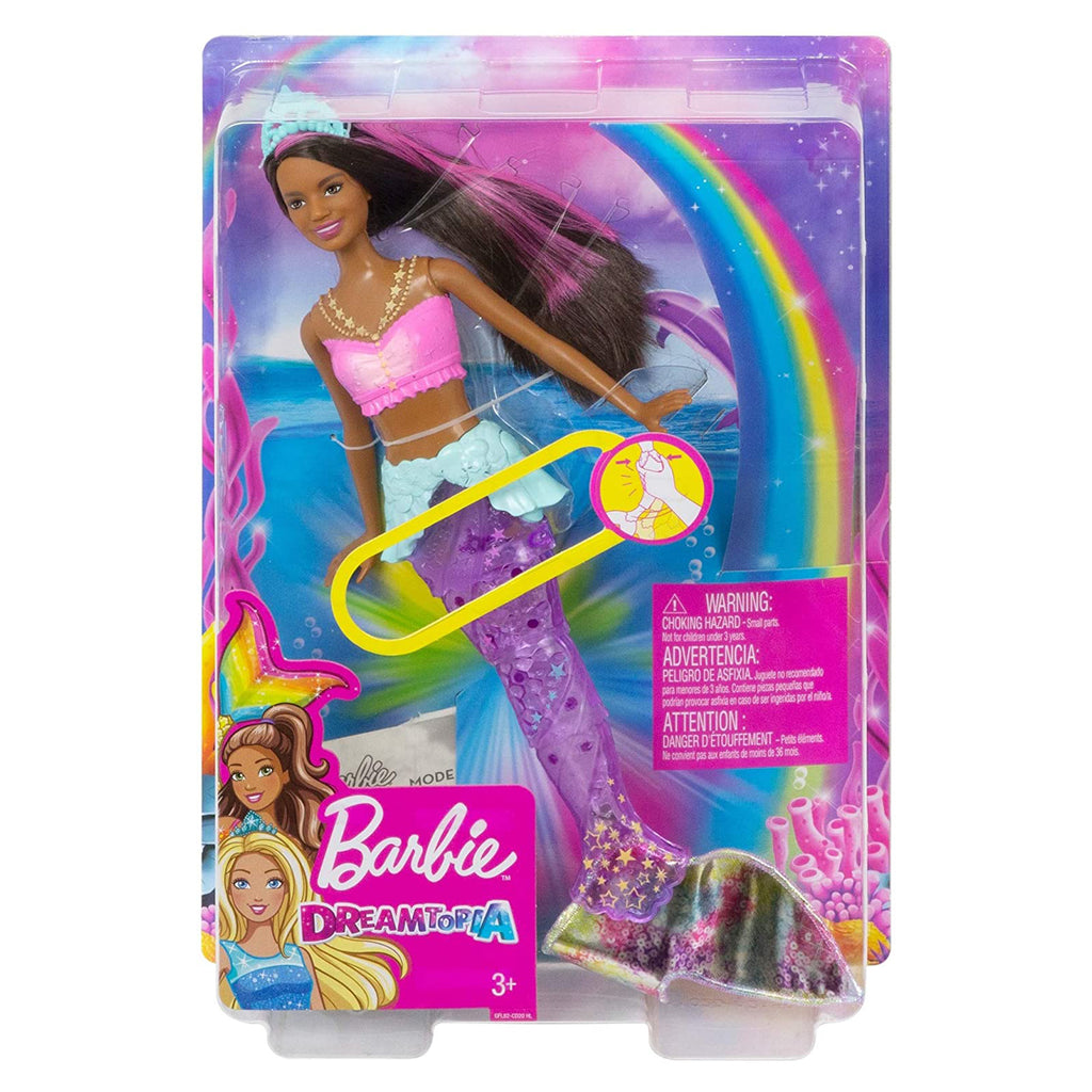Barbie Dreamtopia Sparkle Lights Brunette Mermaid Doll