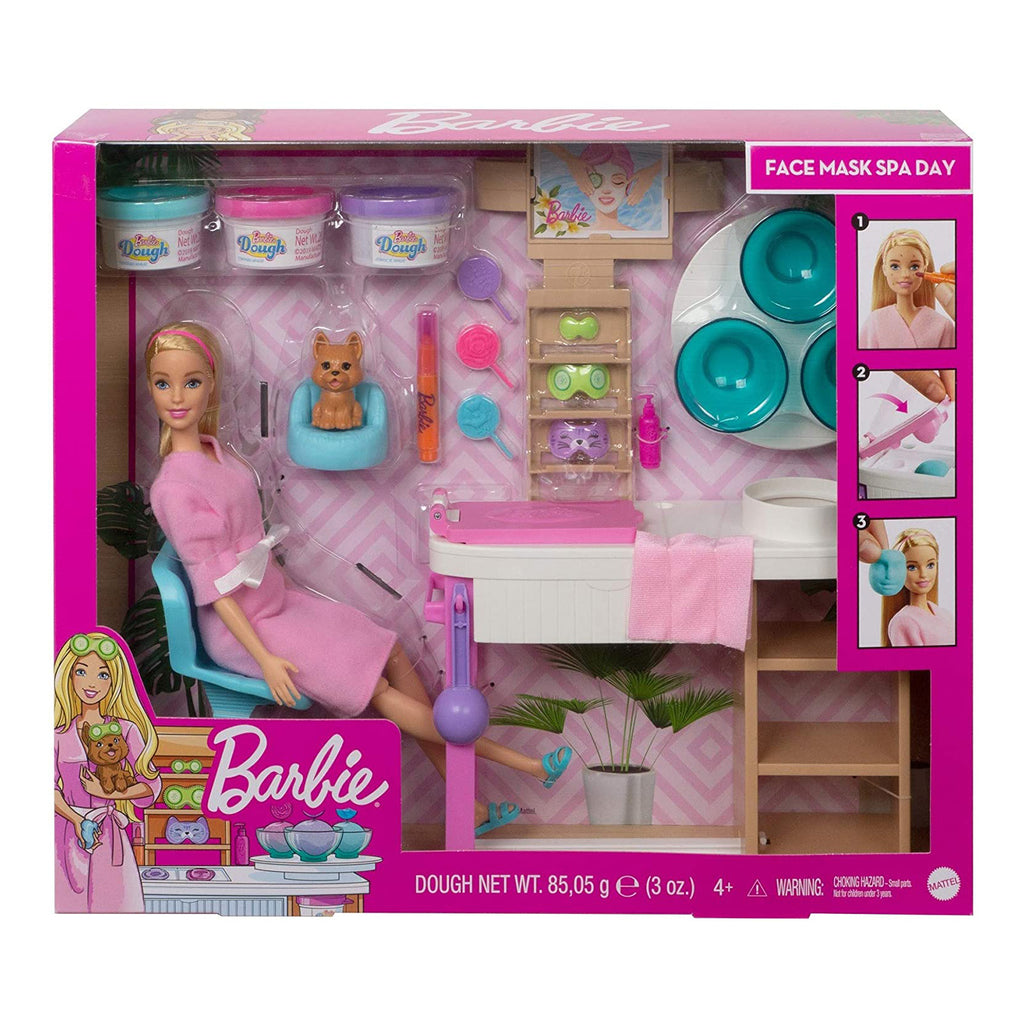 Barbie Face Mask Spa Day Blonde Play Set