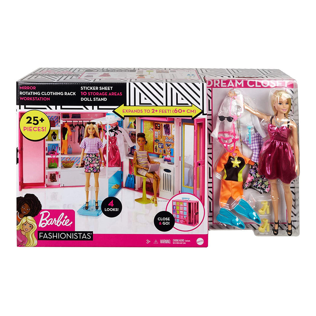 Barbie Mirror Rotating Clothing Rack Workstation Playset