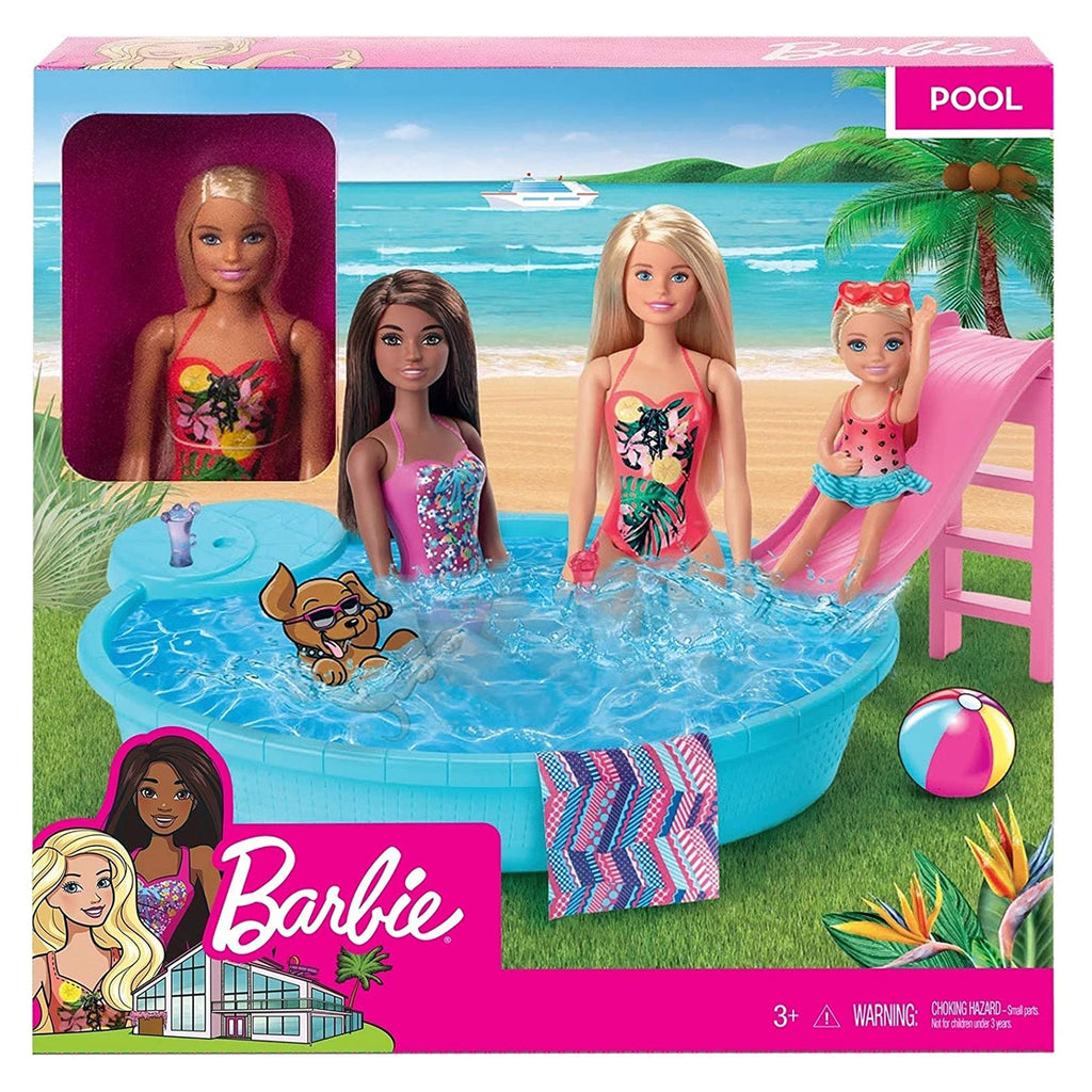 Barbie Pool And Slide Pool Play Set