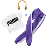 Barbie Puma White Tee Purple Pants Accessory Set - Radar Toys