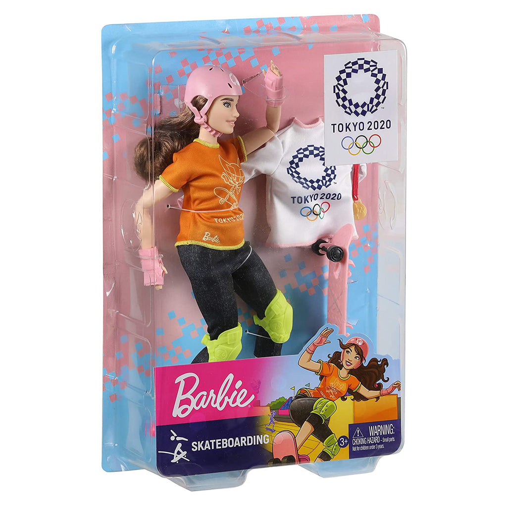 Barbie Tokyo 2020 Skateboarding Doll Set