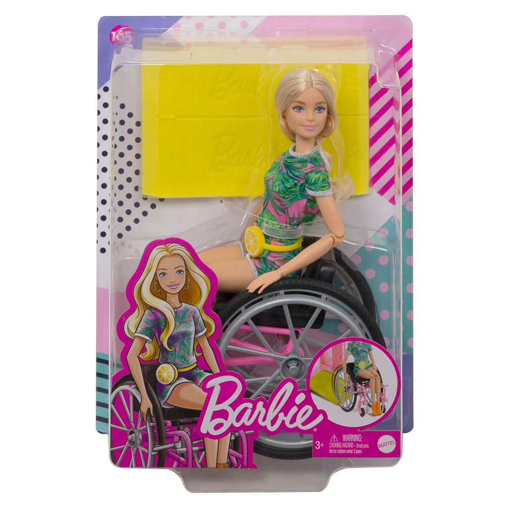 Barbie Wheelchair Blond Doll Set