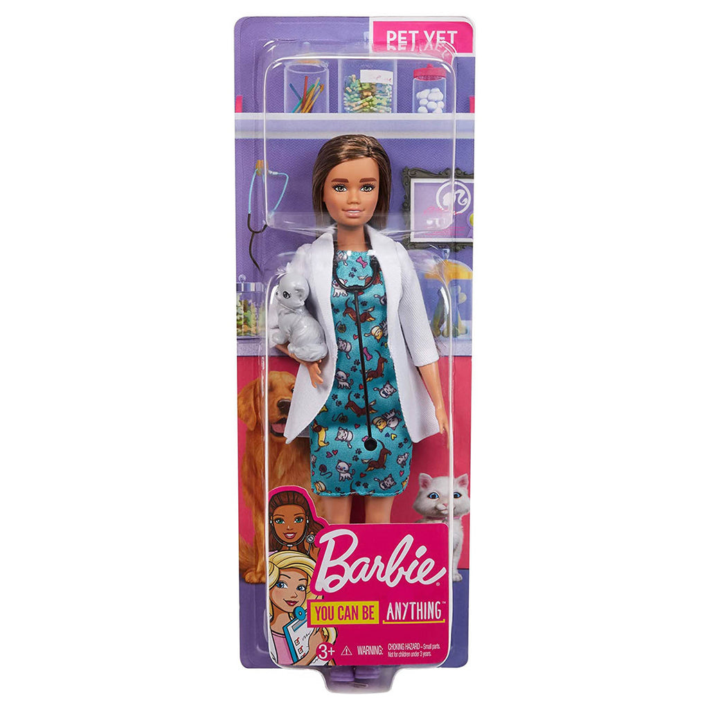 Barbie You Can Be Anything Pet Vet Brunette Doll