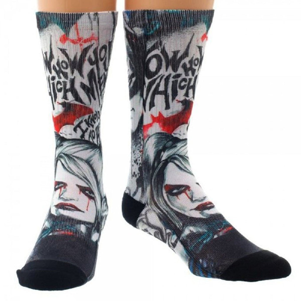 Batman Arkham Knight Harley Quinn Crew Socks