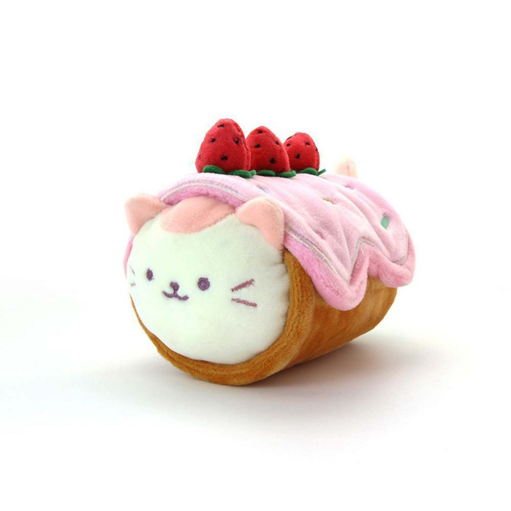 Beecrazee Anirollz Kitty With Strawberry Roll Cake 6 Inch Super Soft Plush