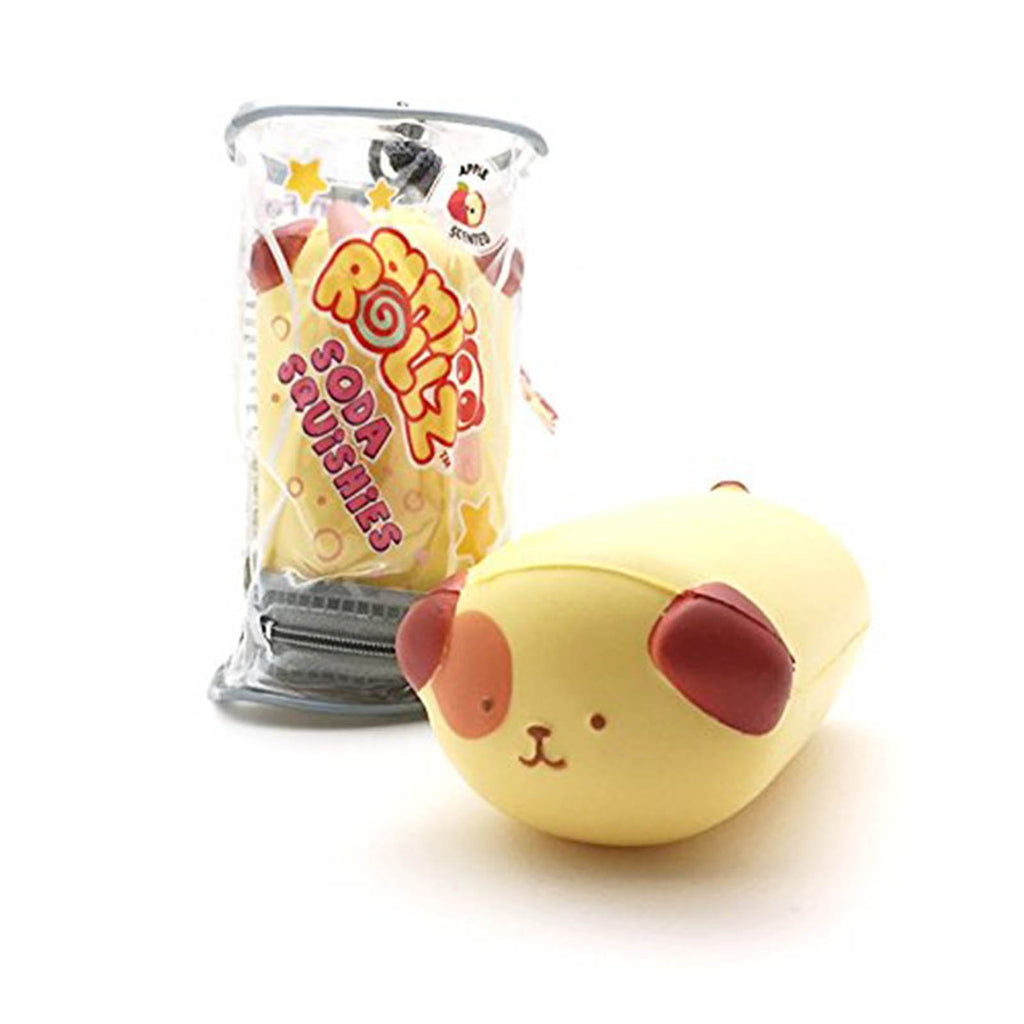 Beecrazee Anirollz Soda Squishies Dog 4 Inch Apple Scented Plush