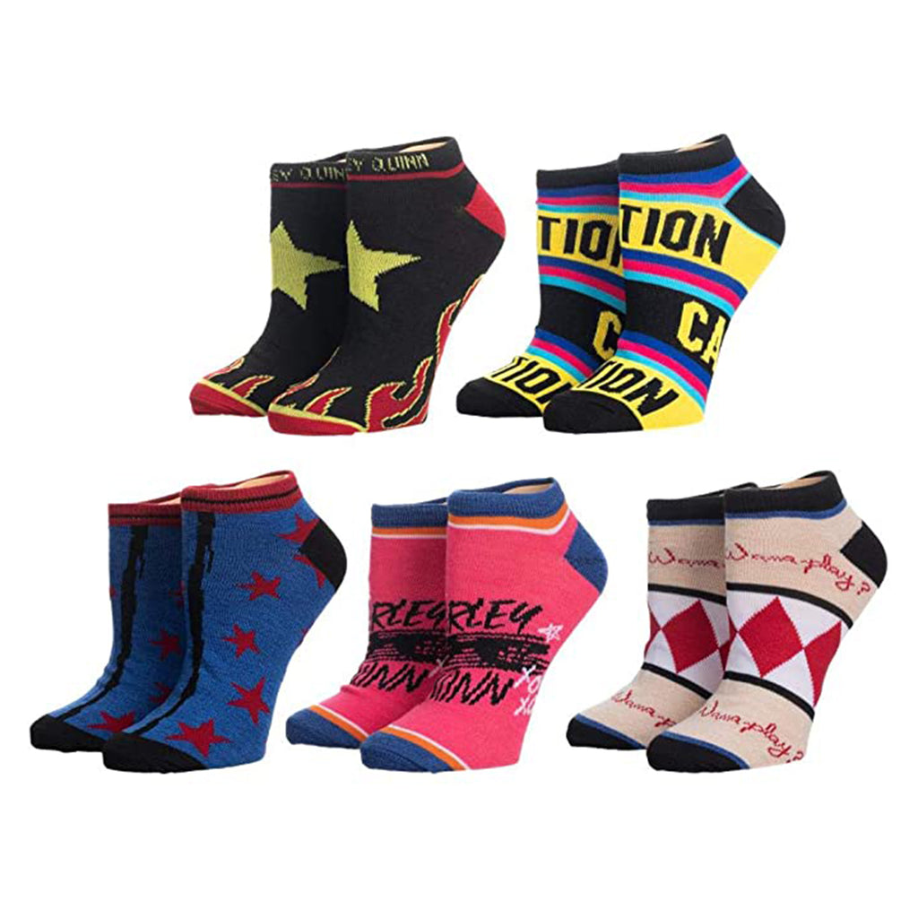 Bioworld DC Birds Of Prey 5 Pair Ankle Socks