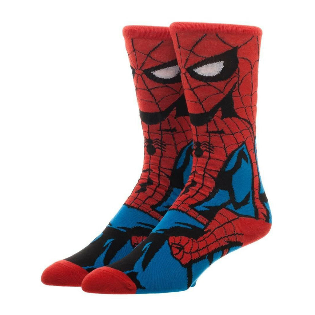 Bioworld Marvel Spider-Man 360 Character Single Pair Men's Crew Socks