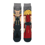 Bioworld Marvel Thor 360 Character Single Pair Men's Crew Socks - Radar Toys