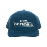 Bioworld Sega Genesis Logo Blue Corduroy Snapback Hat - Radar Toys