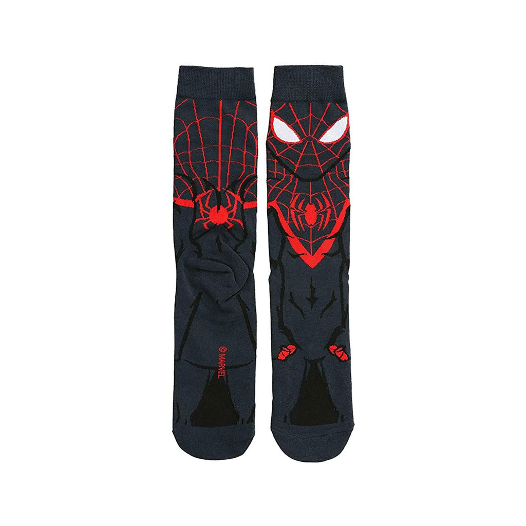 Bioworld Spider-Man Miles Morales Character Single Pair Men's Crew Socks