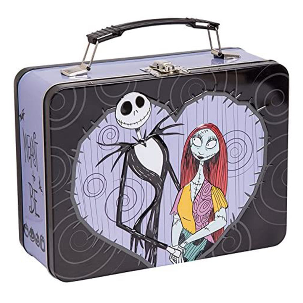 Bioworld The Nightmare Before Christmas Jack And Sally Metal Tin Lunch Box