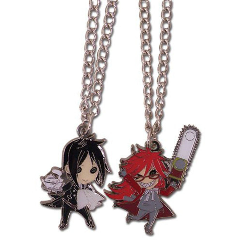 Black Butler Sebastian And Grell Metal Necklace Set - Radar Toys