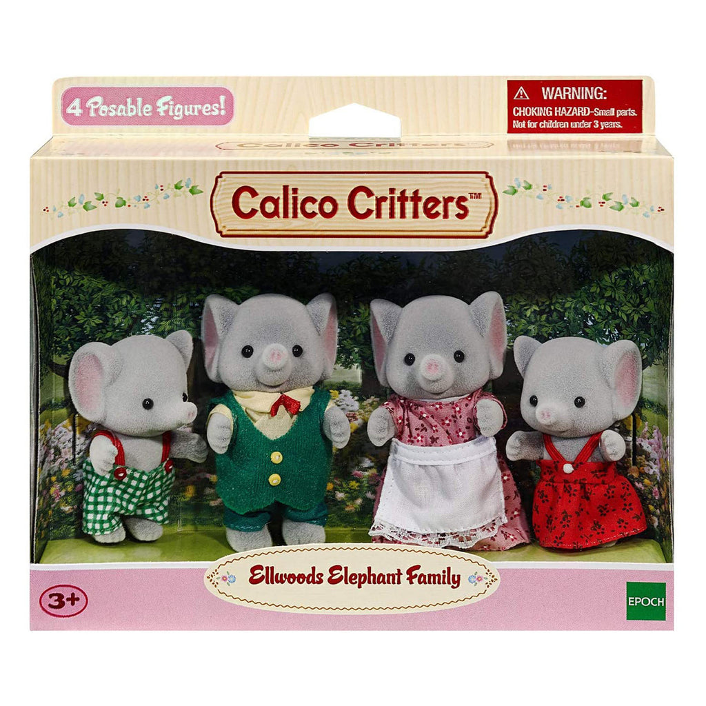 Calico Critters Ellwoods Elephant Family Figure Set