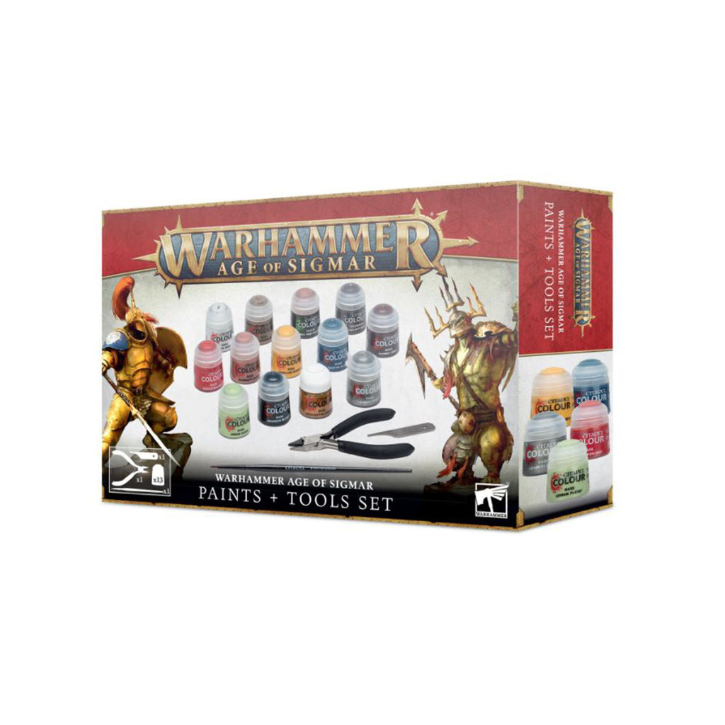 Warhammer Age Of Sigmar Paints And Tools Set