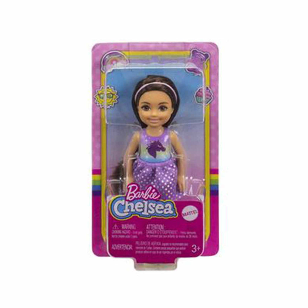 Barbie Club Chelsea Brunette Unicorn Shirt 6 Inch Doll