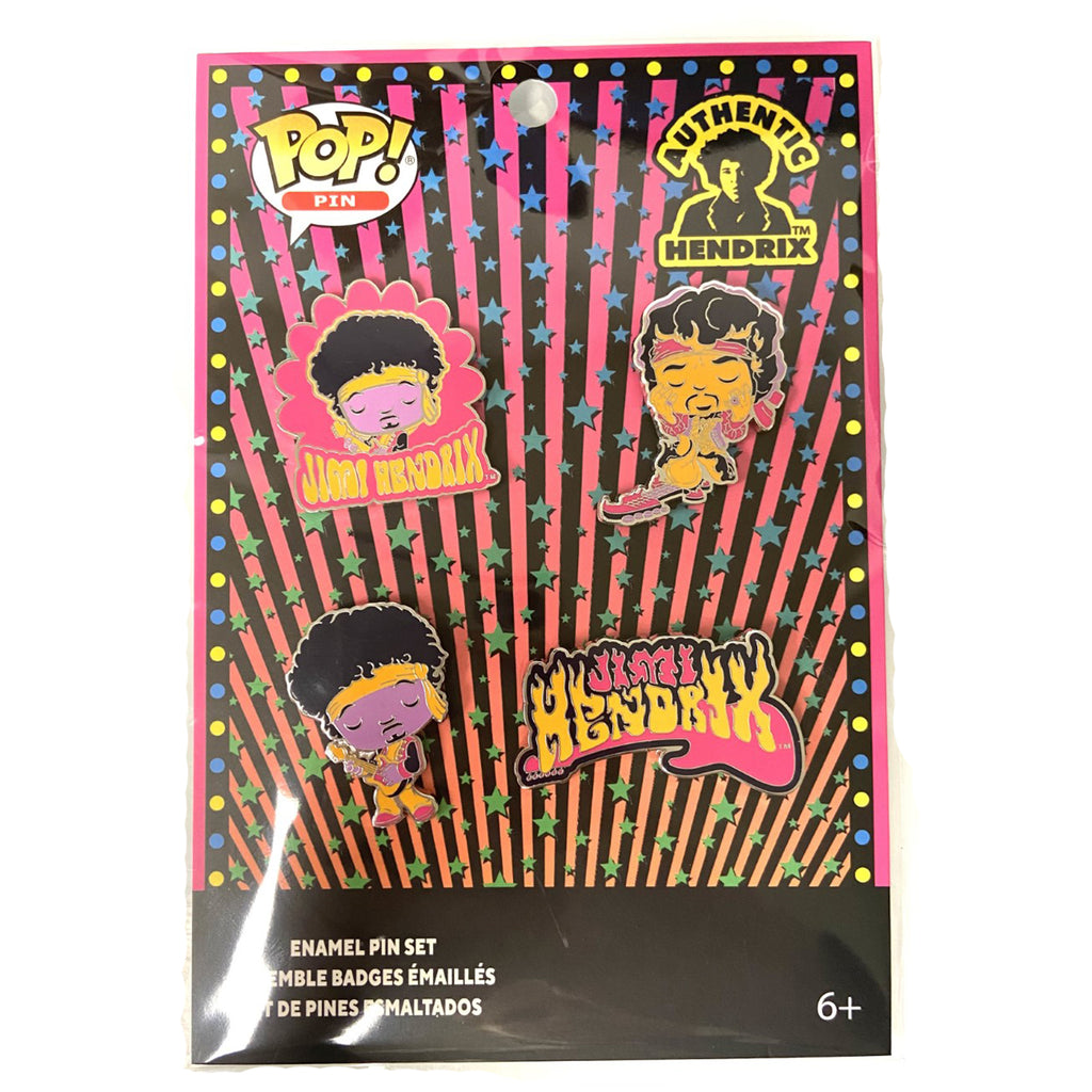 Funko Jimi Hendrix POP 4 Pack Pin Set - Radar Toys