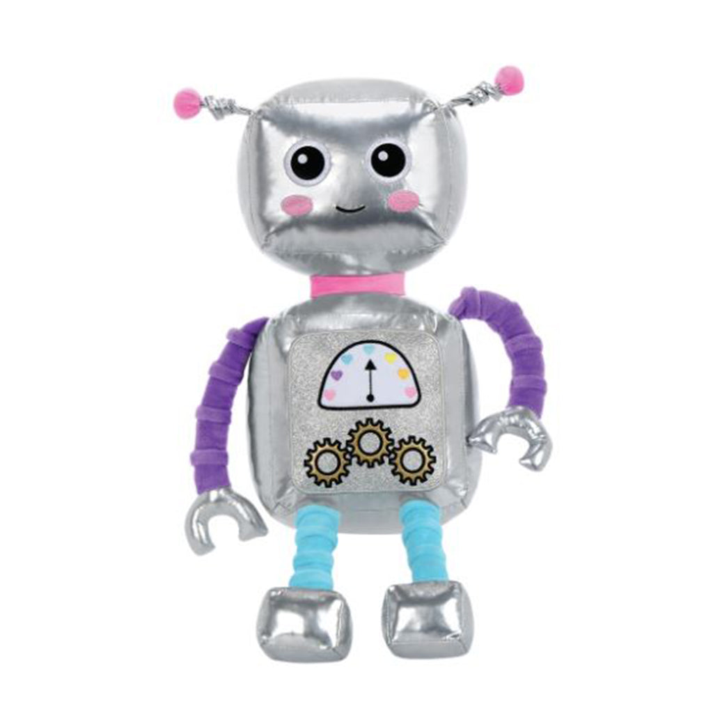 iScream Rosie Robot Metallic And Fleece Bestie Plush
