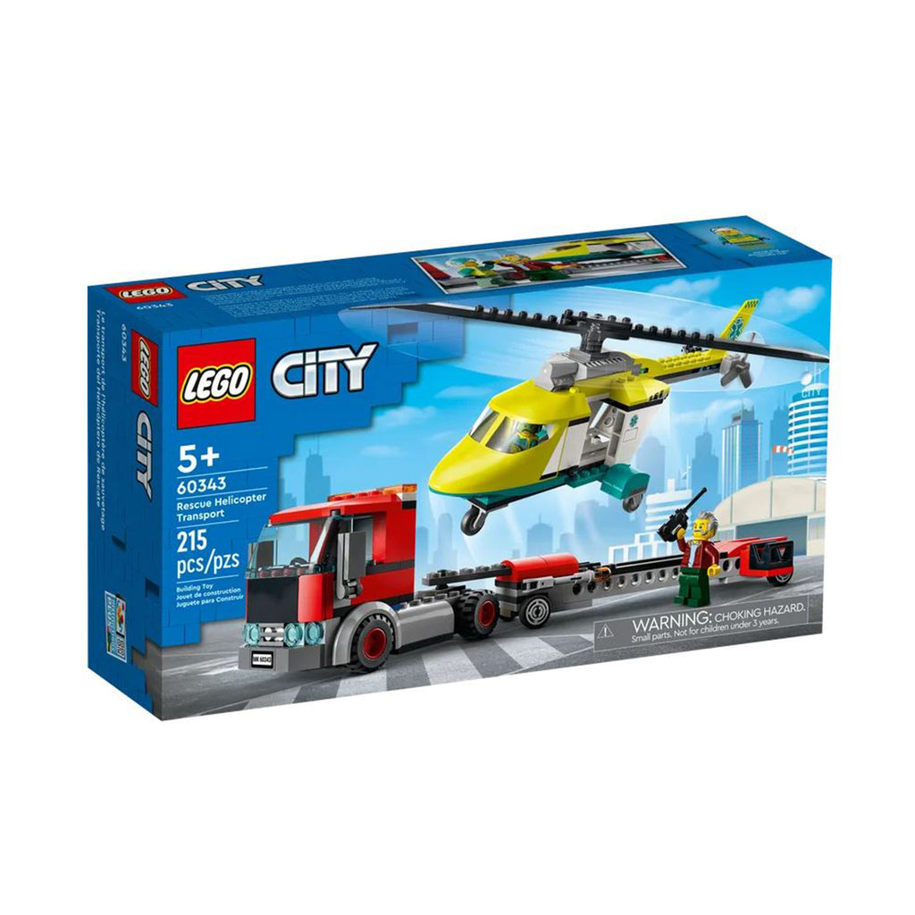 LEGO® City Rescue Helicopter Transport Building Set 60343 - Radar Toys