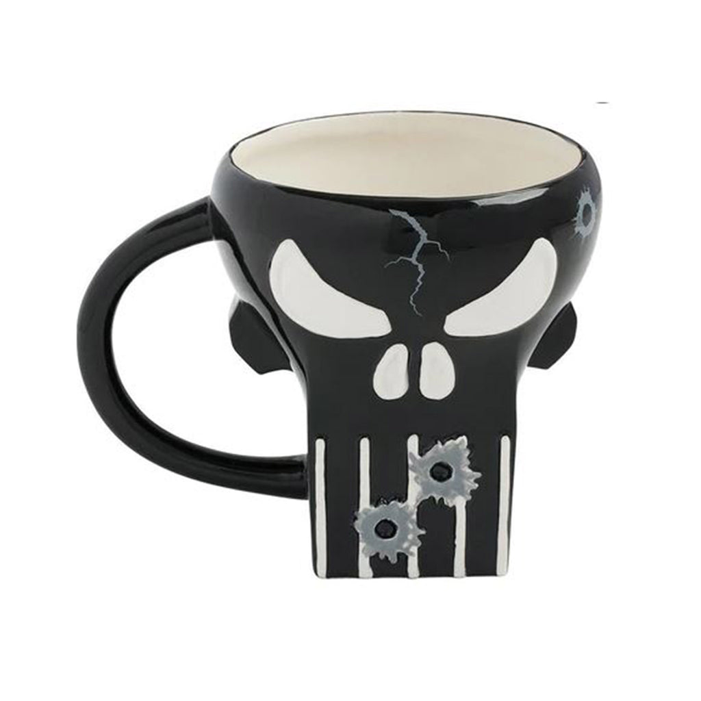 Bioworld Marvel Punisher Skull 20oz Sculpted Ceramic Mug - Radar Toys