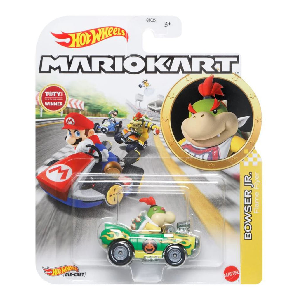 Hot Wheels Mario Kart Bowser Jr Flame Flyer Kart