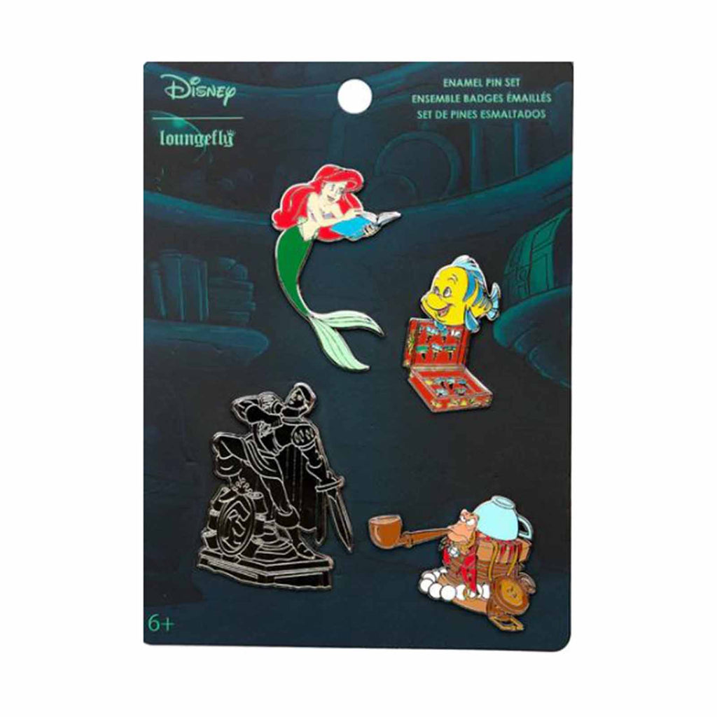Loungefly Disney Little Mermaid Cave Four Piece Pin Set - Radar Toys