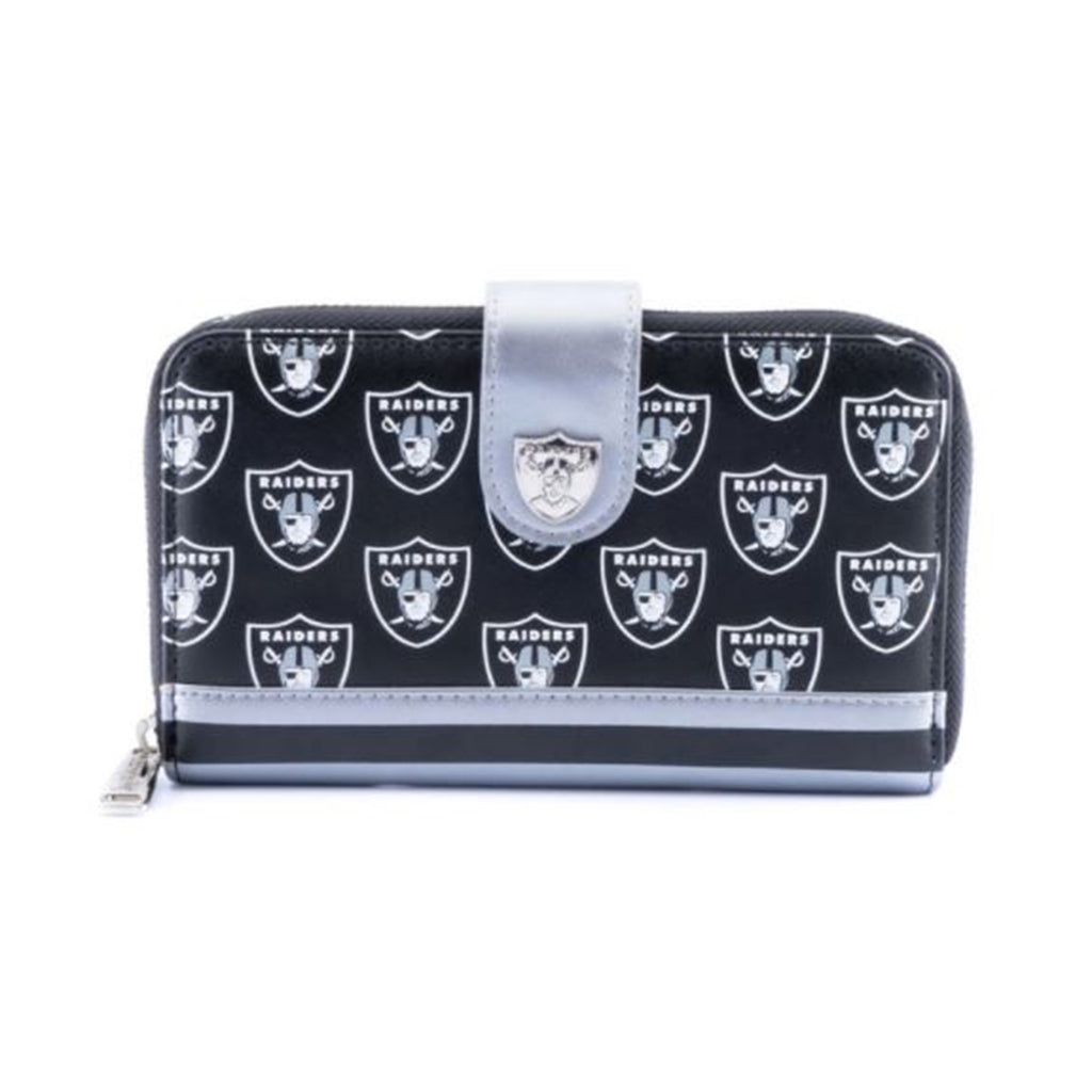 Loungefly NFL Las Vegas Raiders Logo All Over Print Bifold Wallet