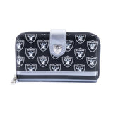 Loungefly NFL Las Vegas Raiders Logo All Over Print Bifold Wallet - Radar Toys