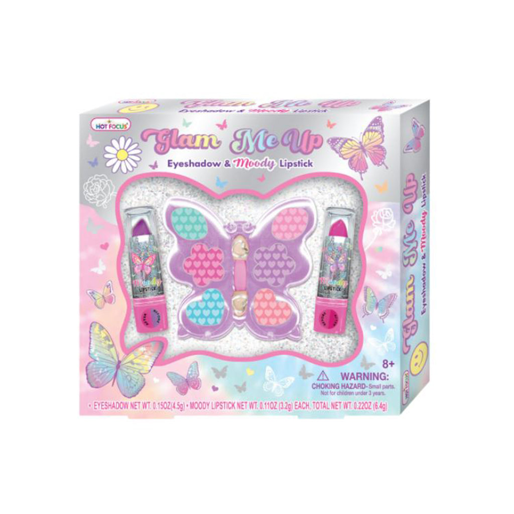 Hot Focus Glam Me Up Eyeshadow And Moody Lipstick Tie Dye Butterfly Set