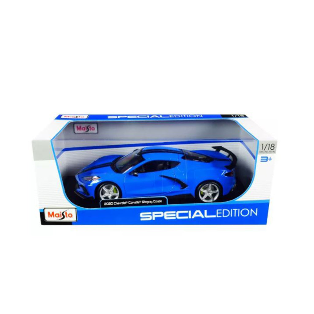 Maisto Special Edition 2020 Chevrolet Corvette Stingray Coupe Blue 1:18 Car