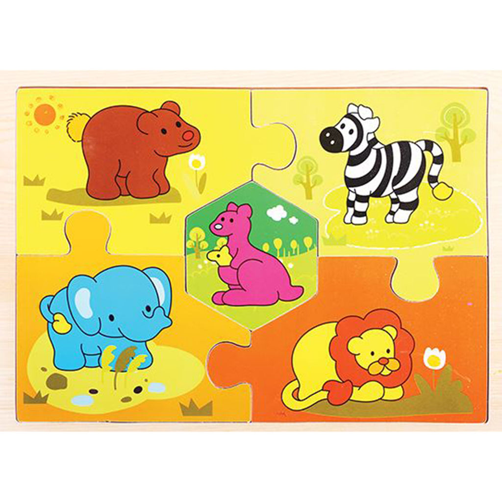 Family Games America Wooden Wild Animal Jigsaw Puzzle