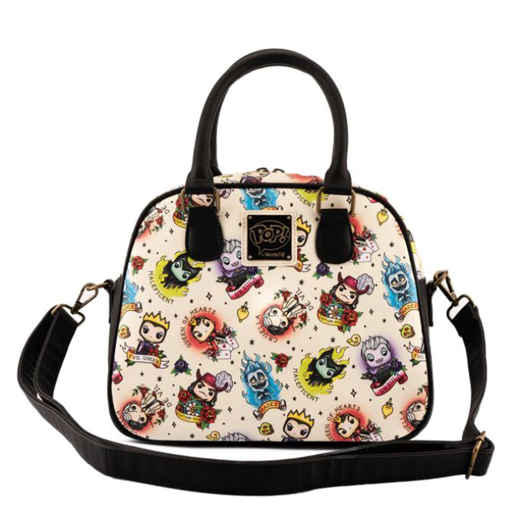 Loungefly Disney Villains POP Style Character Tattoo Crossbody Bag Purse