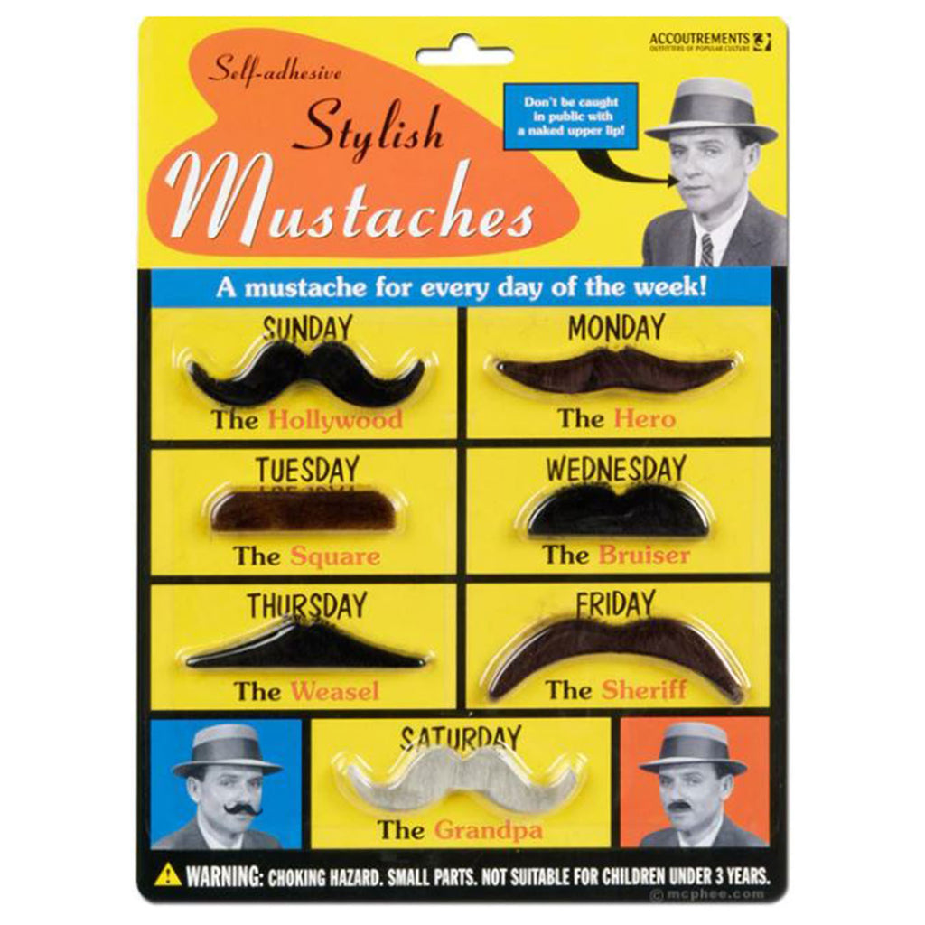 Archie McPhee Self Adhesive Stylish Mustaches