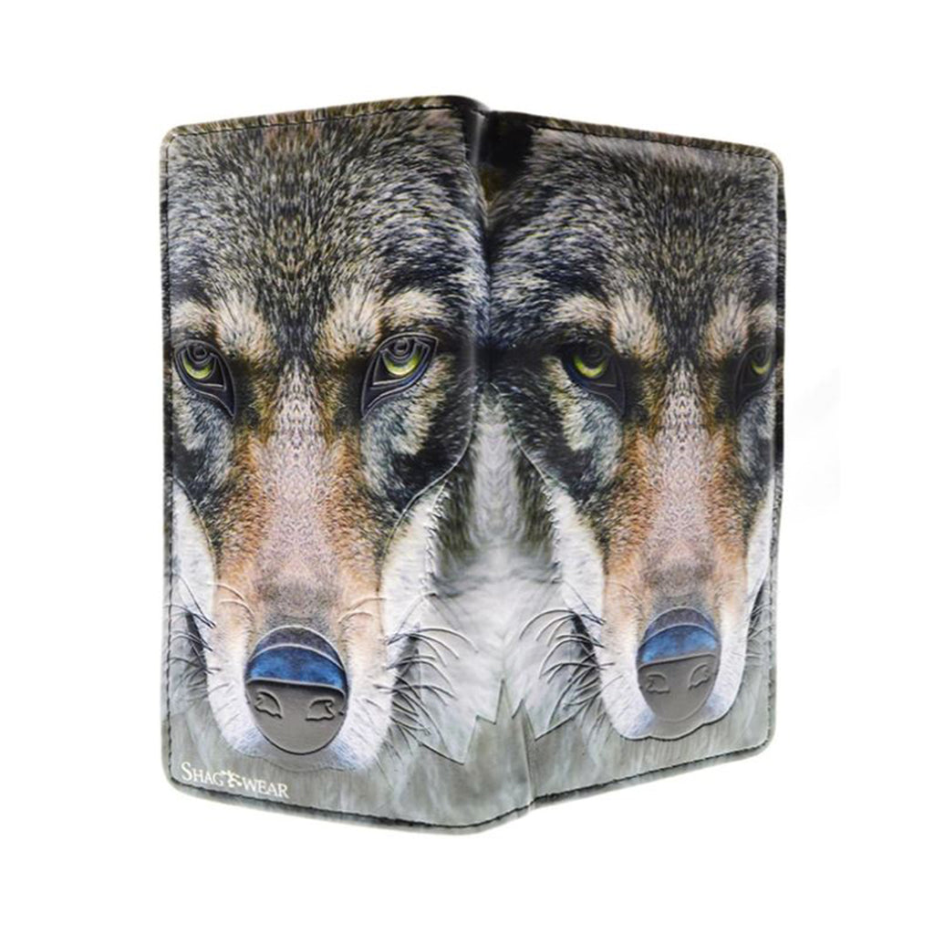 Shagwear Portrait Of A Wolf Large Zipper Wallet