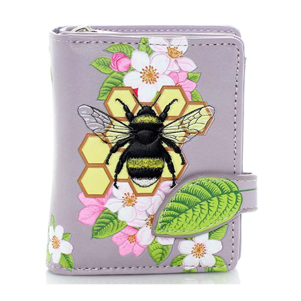 Shagwear Bumblebee Tattoo Small Lilac Zipper Wallet