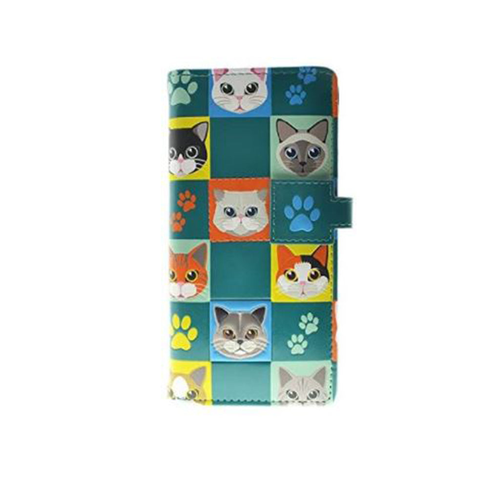 Shagwear Teal Cat Checkers Wallet - Radar Toys