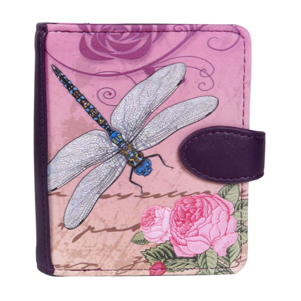 Shagwear Vintage Dragonfly Small Purple Zipper Wallet - Radar Toys